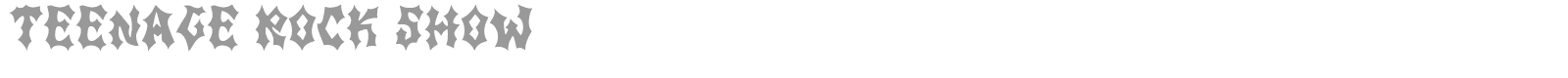Teenage Rock Show font preview